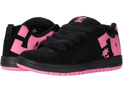 Dc Court Graffik (little Kid/big Kid) Girls Shoes Black/pink : 7 Big Kid M, Leather