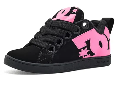 Dc Court Graffik Puff Women's Shoes Black/pink: 10.5 B - Medium, Suede In Multi