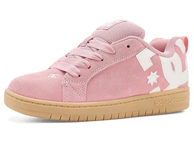 Dc Court Graffik Se (little Kid/big Kid) Girls Shoes Pink/off-white/gum : 10.5 Little Kid M, Leather
