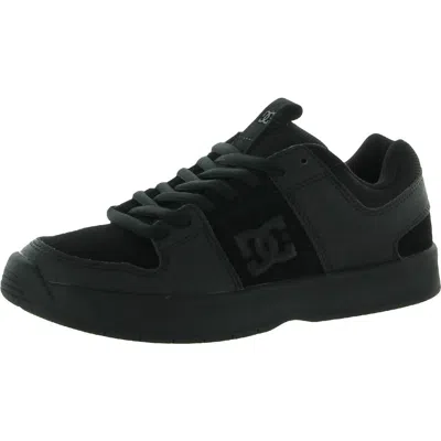 Dc Lynx Zero Mens Leather Low Top Skate Shoes In Black