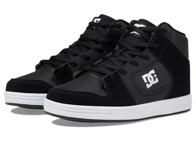 Dc Manteca 4 Hi (little Kid/big Kid) Boy's Shoes Black/black/white : 6.5 Big Kid M, Leather