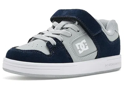 Dc Manteca 4 V (little Kid/big Kid) Kid's Shoes Grey/blue/white : 3 Little Kid M, Synthetic/leather In Multi