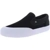 Dc Manual Slip-on Rt S Mens Suede Slip On Slip-on Sneakers In Black