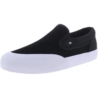 Dc Manual Slip-on Rt S Mens Suede Slip On Slip-on Sneakers In Black