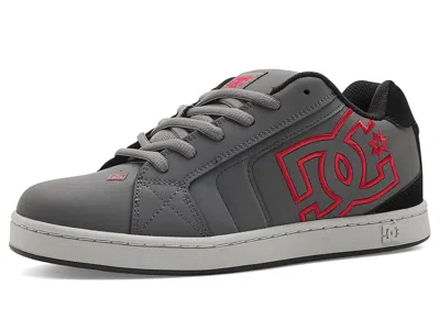Dc Net Men's Shoes Grey/red: 14 D - Medium, Leather In Gray