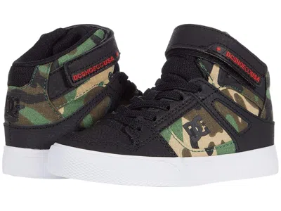 Dc Pure High-top Ev (little Kid/big Kid) Boy Kids Shoes Black Camo : 6 Big Kid M, Canvas/leather
