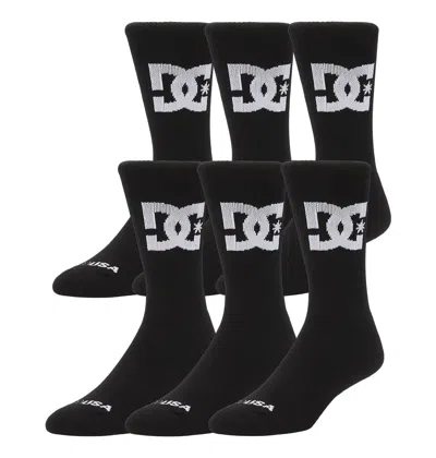 Dc Shoes Big Star Logo Crew Sock 3-pack In Black
