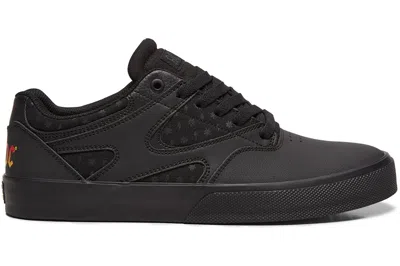 Pre-owned Dc Shoes Dc Kalis Vulc Ac/dc Back In Black In Black/black-dark Grey