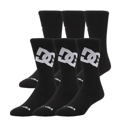 Dc Shoes Graffik Logo Crew Sock 3-pack In Black