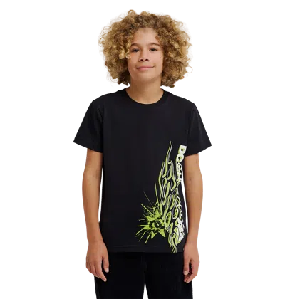 Dc Shoes Kids' Side Flame Tee In Black