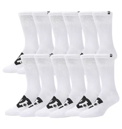 Dc Shoes Logo Crew Sock 6-pack In White