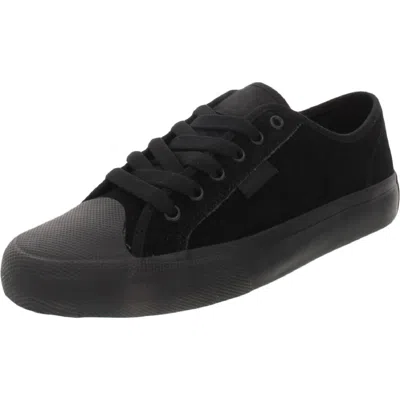 Dc Shoes Manual Rt S Mens Suede Lifestyle Fashion Sneakers In Black