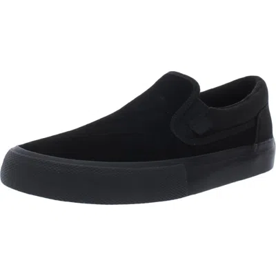 Dc Shoes Manual Slip On S Mens Suede Slip On Skate Shoes In Black