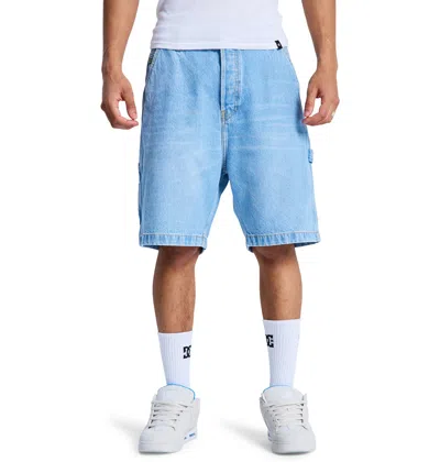 Dc Shoes Men's Baggy Denim Carpenter Short In Indigo Light