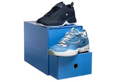 Pre-owned Dc Shoes Men's Dc Sneakers 2022 Double Box Kalis And Williams Blue Sneakers In Navy/light Blue