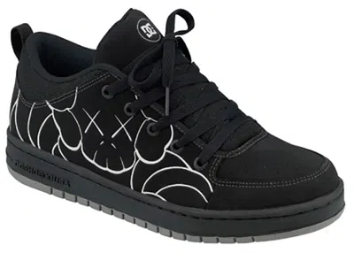 Pre-owned Dc Shoes Men's Dc Sneakers Dc Kaws Chum Sneakers In Black/white