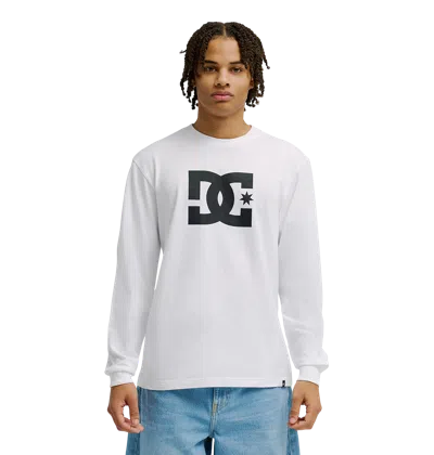 Dc Shoes Men's Dc Star Long Sleeve Tee In White