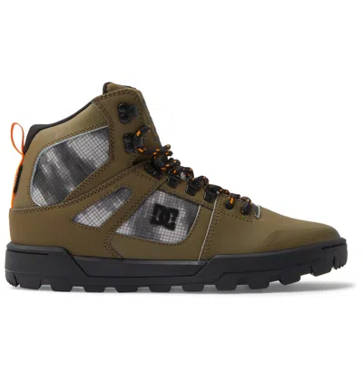Dc Shoes Men's Pure High-top Water-resistant Winter Boots In Brown