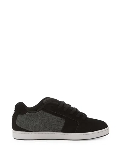 Dc Shoes Net Logo-patch Panelled Sneakers In Black