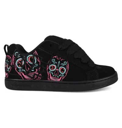 Dc Shoes Women's Court Graffik Day Of The Dead In Black