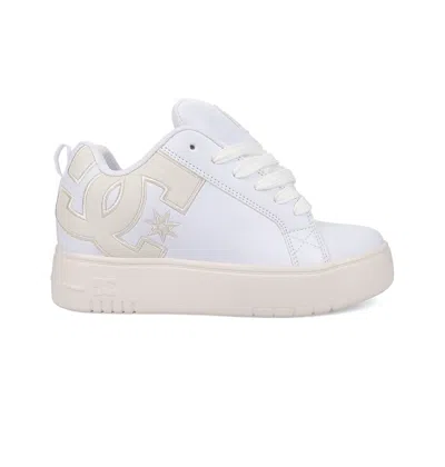 Dc Shoes Women's Court Graffik Platform Shoes In White