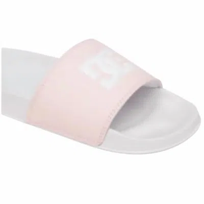 Dc Shoes Women's Slide Sandal In White/pink