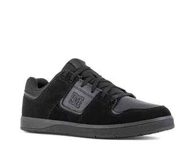 Dc Work Crew Wide Width Cure Work Sneaker In Black