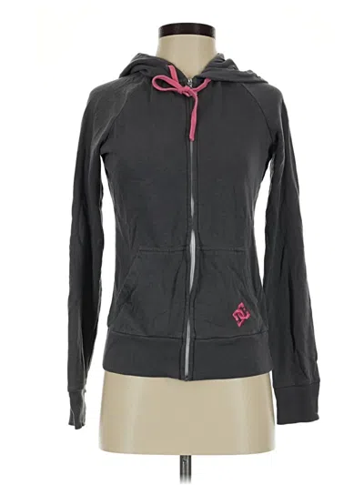 Pre-owned Dc Zip Up Hoodie In Gray