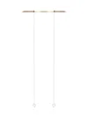 D.delettrez Elongated Bar Necklace In 18kt Yellow Gold In White
