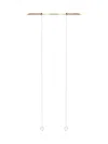 D.delettrez Elongated Bar Necklace In 18kt Yellow Gold In White