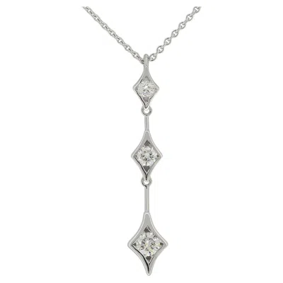 Pre-owned De Beers 0.35 Carat Diamond Pendant Necklace In Multi
