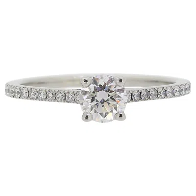 Pre-owned De Beers 0.35 Carat Diamond Solitaire Engagement Ring In Multi
