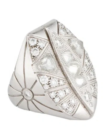 Pre-owned De Beers 18k Diamond Rocket Cocktail Ring In Multi