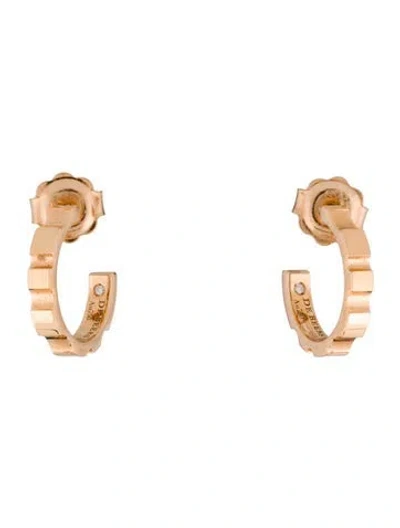 Pre-owned De Beers 18k Rvl Hoop Earrings In Multi