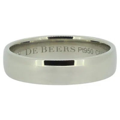 Pre-owned De Beers 5mm Wedding Band Ring In Multi