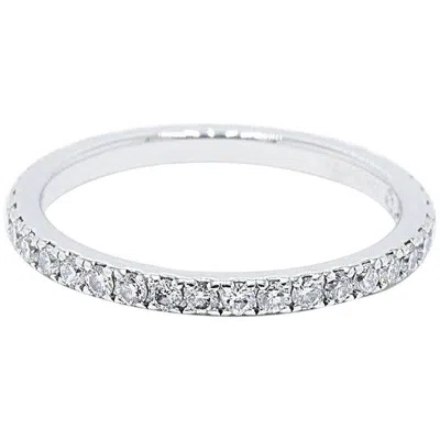 Pre-owned De Beers Classic Diamond Full Pave Band Ring 0.60 Tcw In Platinum With Papers In Multi