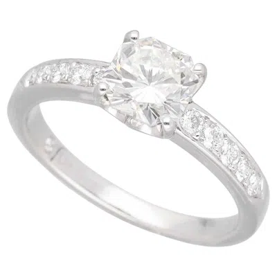Pre-owned De Beers Classic Solitaire 1.00ct Diamond F-vvs1 Platinum Ring Us - 5.5 In Multi