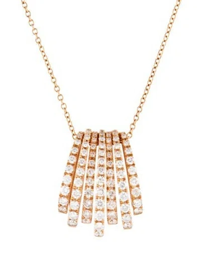 Pre-owned De Beers Db Classic Seven Line Pendant Necklace, 17" In Multicolor