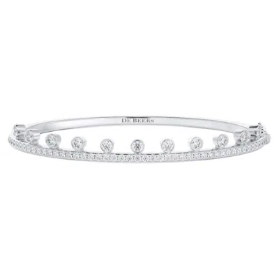 Pre-owned De Beers Dewdrop 18k White Gold Diamond Bangle