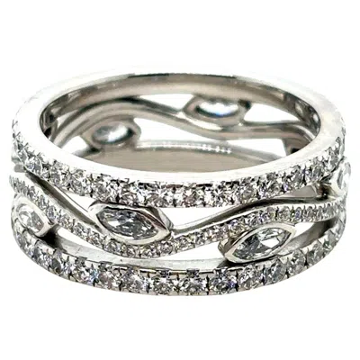Pre-owned De Beers Diamond Full Eternity Ring Platinum, Circa 2020 In Multi