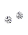 De Beers Forevermark Classic Three Prong Diamond Stud Earring In 18k White Gold, 2.0 Ct. T. W. In White