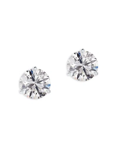 De Beers Forevermark Classic Three Prong Diamond Stud Earring In 18k White Gold, 2.0 Ct. T. W.