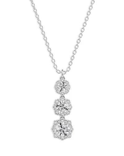 De Beers Forevermark Diamond Floral Halo Pendant Necklace In 18k White Gold, 1.20 Ct. T. W. - Exclusive