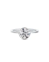 De Beers Forevermark Micaela's Hidden Halo Round Bezel Set Engagement Ring In Platinum, 1.10 Ct. T. W. In White