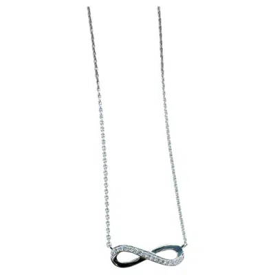 Pre-owned De Beers Infinity Collection Infinity-symbol Diamond Necklace In Multiple