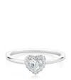 DE BEERS JEWELLERS PLATINUM AND HEART-SHAPED DIAMOND BRIDAL AURA RING