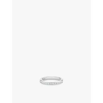 De Beers Jewellers Womens Classic Platinum And 0.26 Round-cut Diamond Wedding Ring In Metallic
