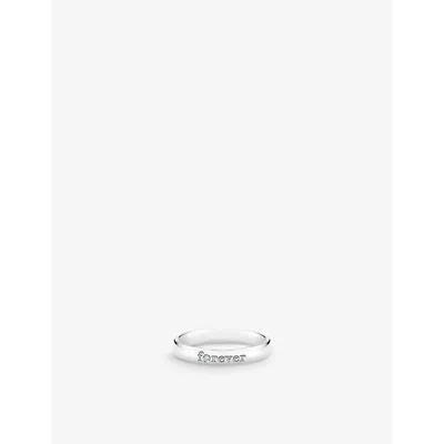 De Beers Jewellers Womens Forever Platinum And 0.01ct Brilliant-cut Diamond Wedding Ring In Metallic