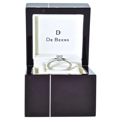 Pre-owned De Beers Platinum And Diamond Ring By  In Multi
