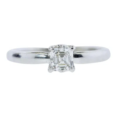 Pre-owned De Beers Platinum And Diamond Ring By  In Multi